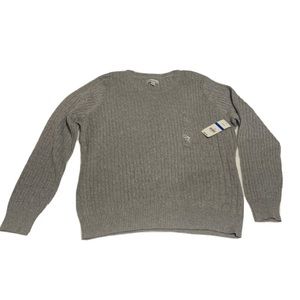 Kim Rogers Petite Crew Long Sleeve Cable Knit Pullover Sweater Size P XL  NWT